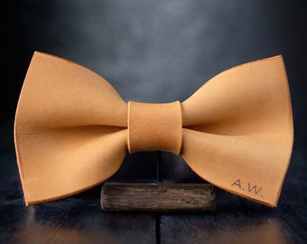 Autumn Fall Plaid Hair Bow and Bow Tie Faux Leather Brother Sister Fall Autumn Bow and Bowtie Autumn Plaid Faux Leather Bows