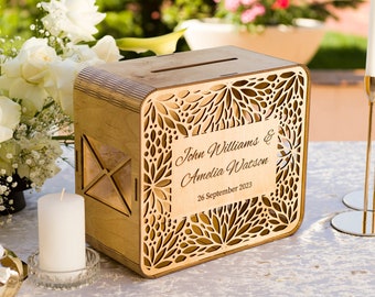 Wedding Card Box, Wedding Decor, Card box for Wedding, Customized Wedding Card Box, Rustic Wedding, Wooden Box, Vintage, Boho Wedding