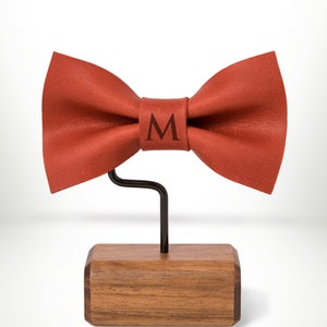 Groomsmen Monogram Bow Tie, Personalized Bow Tie, Brown Bow Tie, Bow Tie for Men, Boys Bow Ties, Men's Bow tie