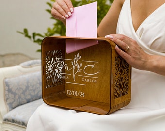 Wedding Card Box, Customized Wedding Card Box, Wedding Decor, Card box for Wedding, Rustic, Wooden Box, Vintage, Boho Wedding