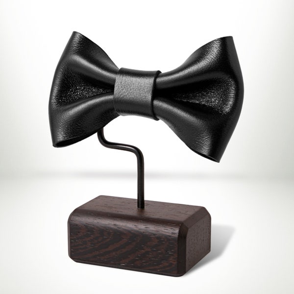 mens leather bow tie