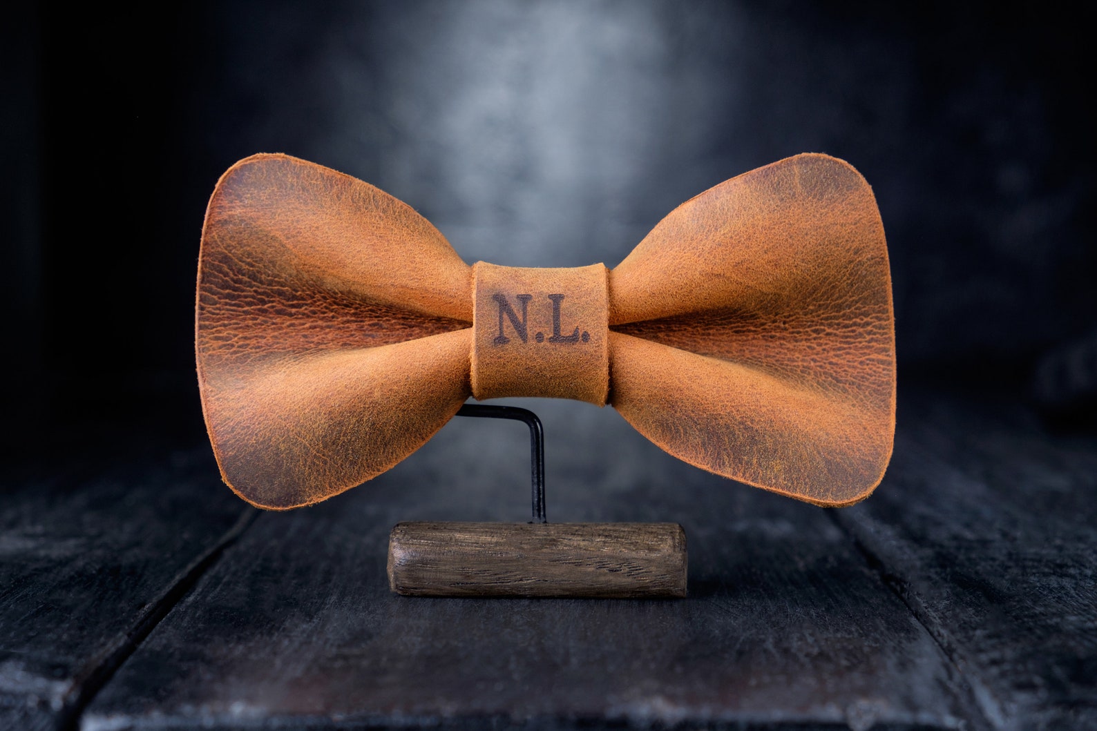 mens leather bow tie