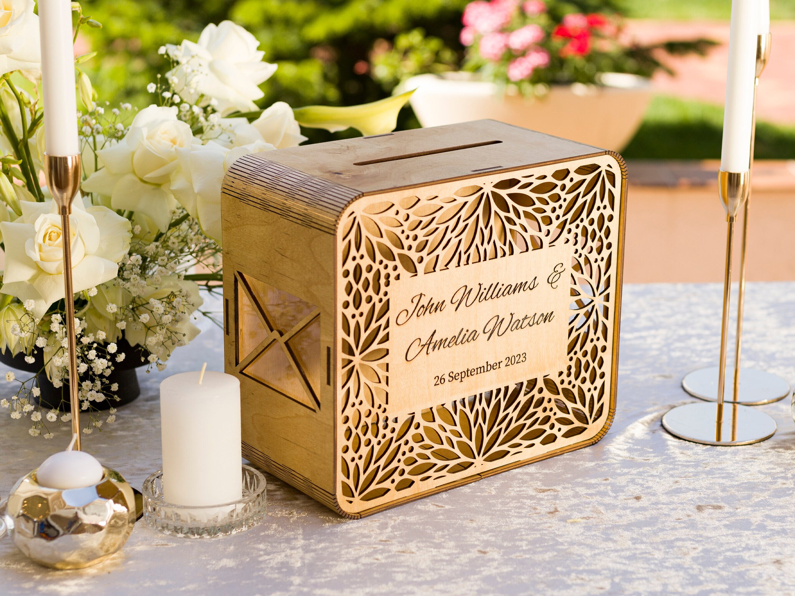Wedding Card Box Wedding Decor Card box for Wedding Customized Wedding Card Box Rustic Wedding Wooden Box Vintage Boho