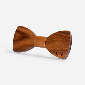 Solid Wood Bow Tie, Wooden Bow tie, Personalized Bow tie, Groomsmen Gift, Groomsman Proposal, Gift for Him, Wedding accessory image 5