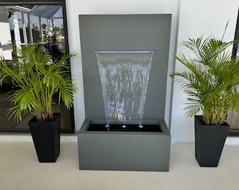 Fuente cascada para exteriores, muebles para patio y terraza
