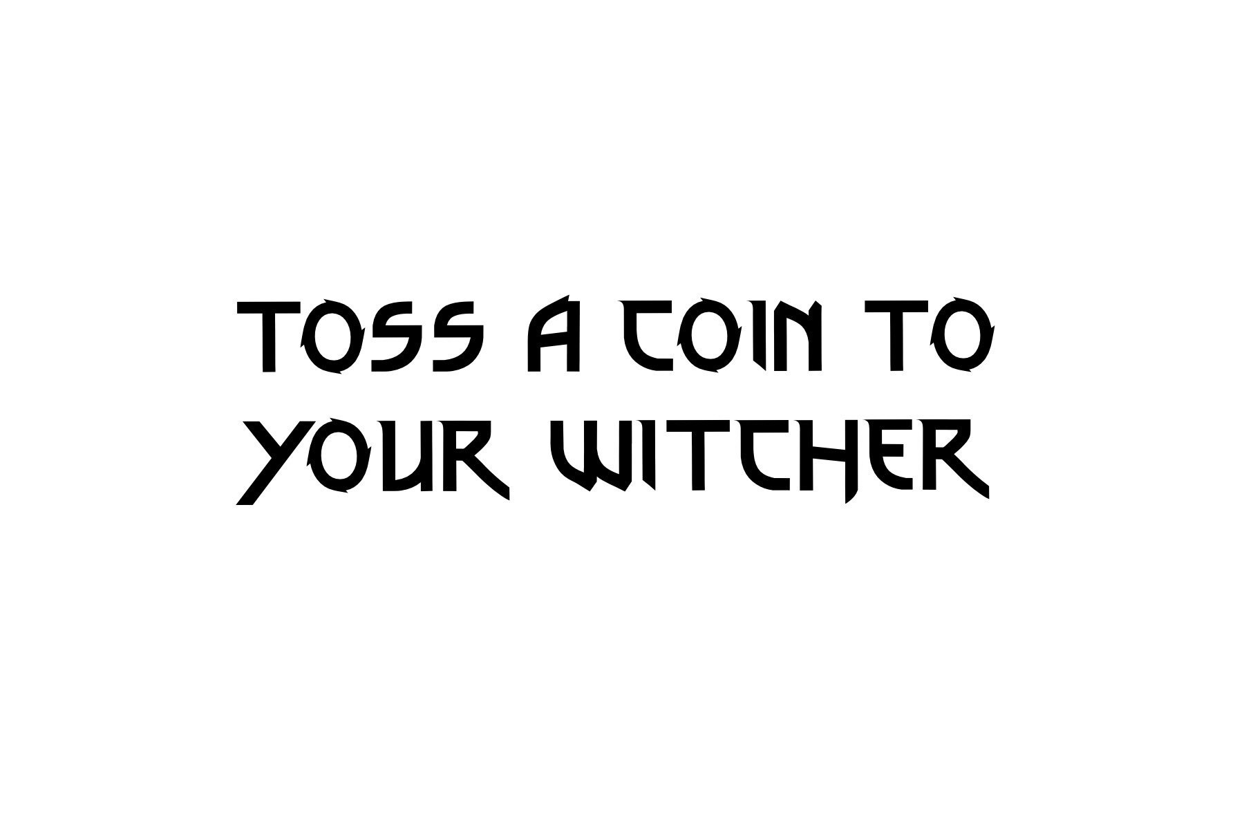 The Witcher Toss A Coin To Your Witcher Vinyl Sticker Decal