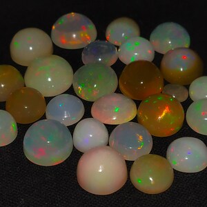 5mmto8.mm-25.pieces lot Rare Opal Ethiopian 0pal Beautiful Opal Natural Ethiopian Opal wholesale Lot multi flashy Opal fire Opal crystal lot