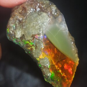 42.10Amazing fire opal Ethiopian opal Raw crystal Opal Raw Rare Beautiful Opal Raw Natural Opal Raw multi flashy Opal Raw welo Opal Raw21x37