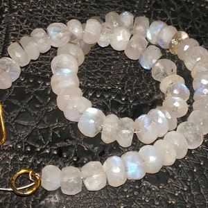 White Rainbow beads 80.90cts 6.7.mm 9.inch amazing white Rainbow beads blue moonstone beads Gorgeous Rainbow faceted beads solid moonstone
