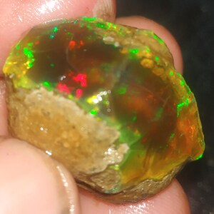 34.35cts AAA Quality Ethiopian opal Raw crystal Opal Raw Rare Beautiful Opal Raw Natural Opal Raw multi flashy Opal Raw welo Opal Raw 17x24