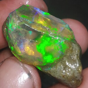 29.90 cts AAA Quality Ethiopian opal Raw crystal Opal Raw Rare Beautiful Opal Raw Natural Opal Raw multi flashy Opal Raw welo Opal Raw 17x28
