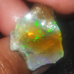 17.85cts AAA Quality Ethiopian opal Raw crystal Opal Raw Rare Beautiful Opal Raw Natural Opal Raw multi flashy Opal Raw welo Opal Raw 19x21