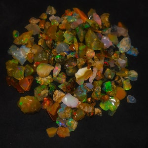 Opal Ethiopian 5to12.mm Earth Mine Opal Raw Ethiopian Opal rough Polish Raw Opal Natural Ethiopian Opal wholesale Lot multi flashy fire Opal