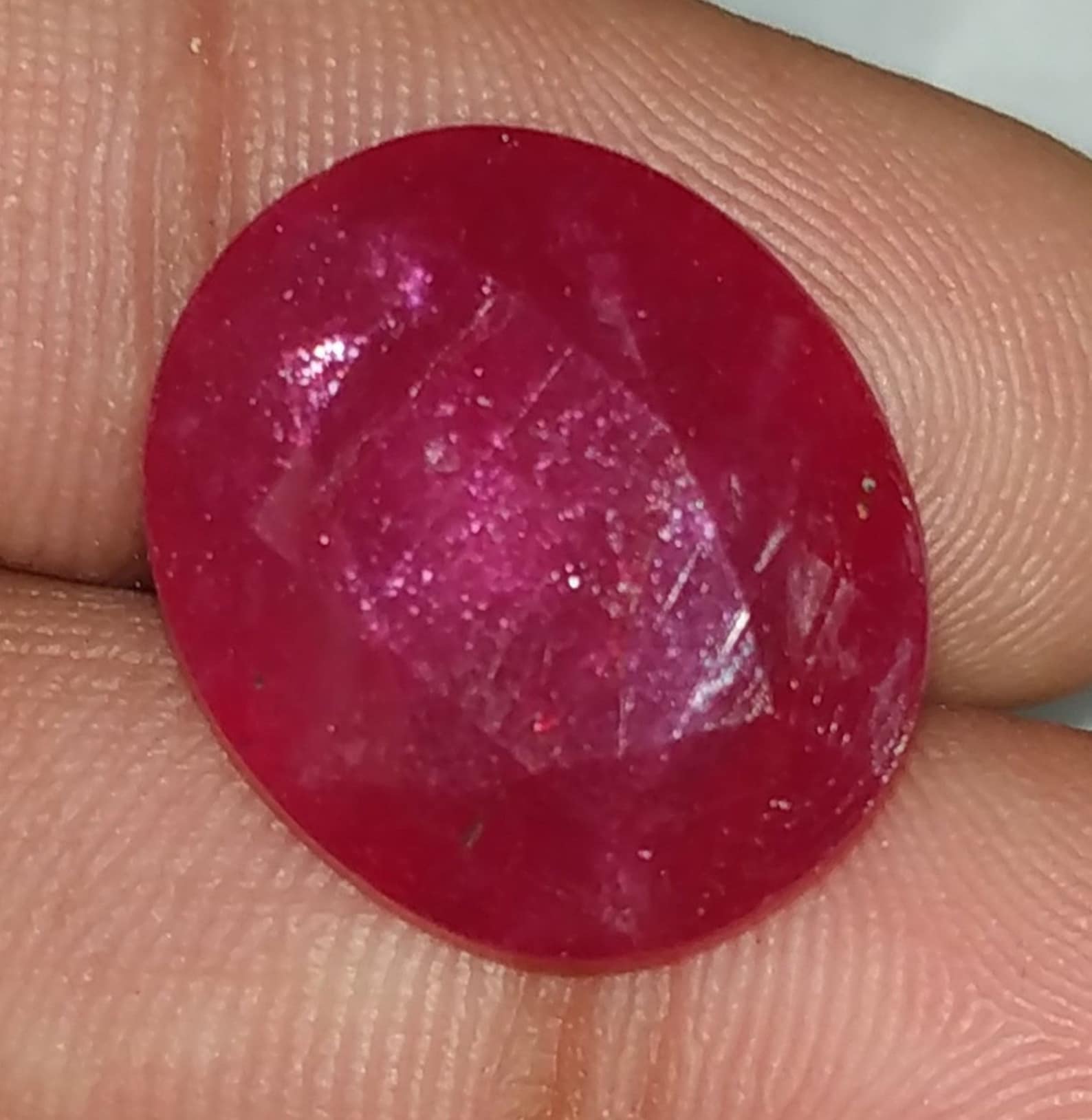 Ruby Glass Filled 16.70 Cts 14x16x6 Natural Glass Filled Etsy UK