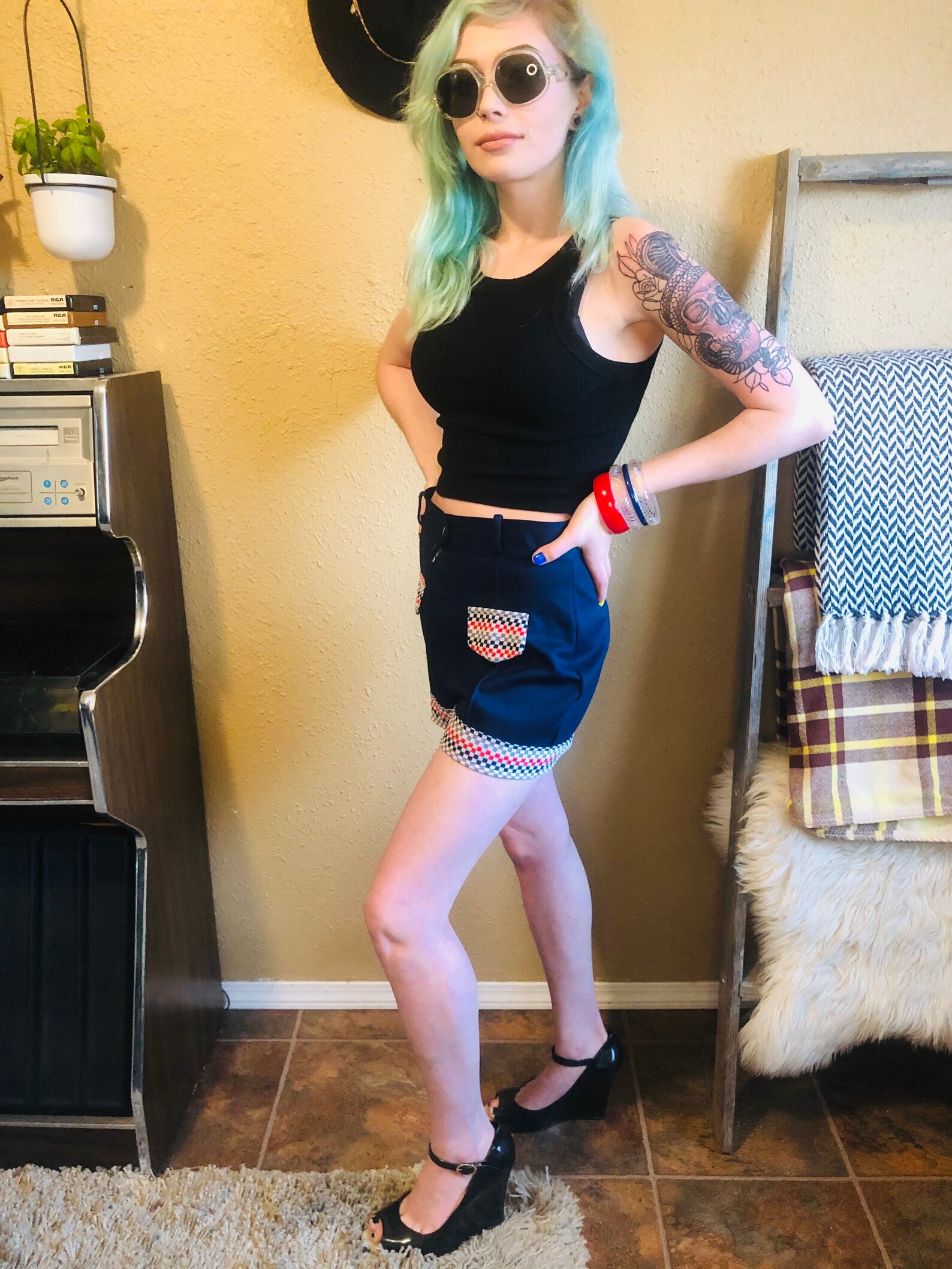 high waisted hot pants