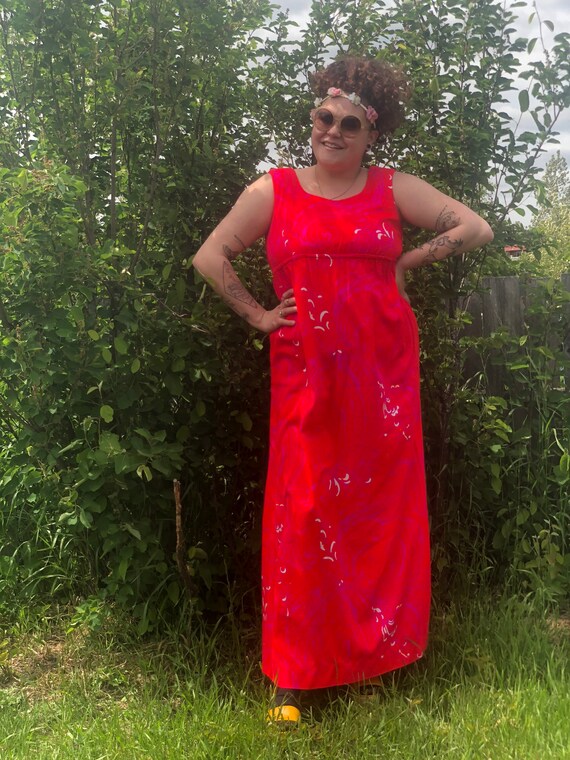 1960's Vintage Hawaaiin Print Dress - Vintage Tiki