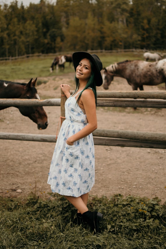 Vintage Floral Apron Dress