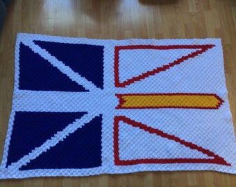 Crochet Newfoundland Flag Blanket