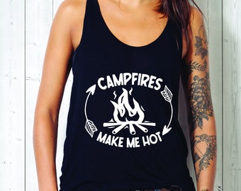 Campfires Make Me Hot SVG Cut file for Cricut, Silhouette, Camping Quote, Camp Life  **Instant Download**