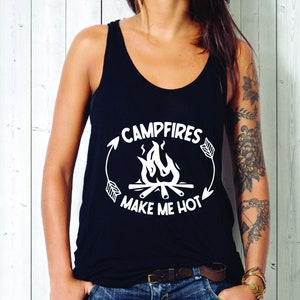 Campfires Make Me Hot SVG Cut fichier pour Cricut, Silhouette, Camping Quote, Camp Life **Téléchargement instantané**