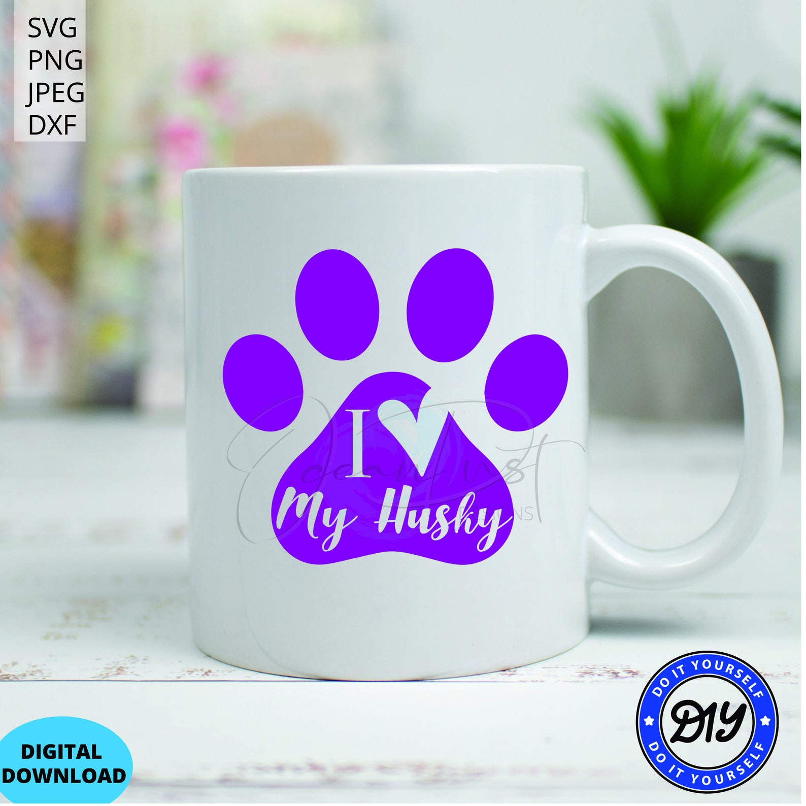 I Heart My Husky SVG Cut File for Cricut & Silhouette Dog | Etsy