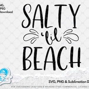 Salty Lil Beach SVG, Sommer SVG, Beach Life PNG, Urlaub Clipart, Lake Life Svg, Cut Files für Cricut, Salty Little Beach Svg für Shirts