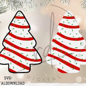SVG/PNG - Weihnachtsbaum Kuchen inspiriert Layering File-Cricut|DigitalDownload