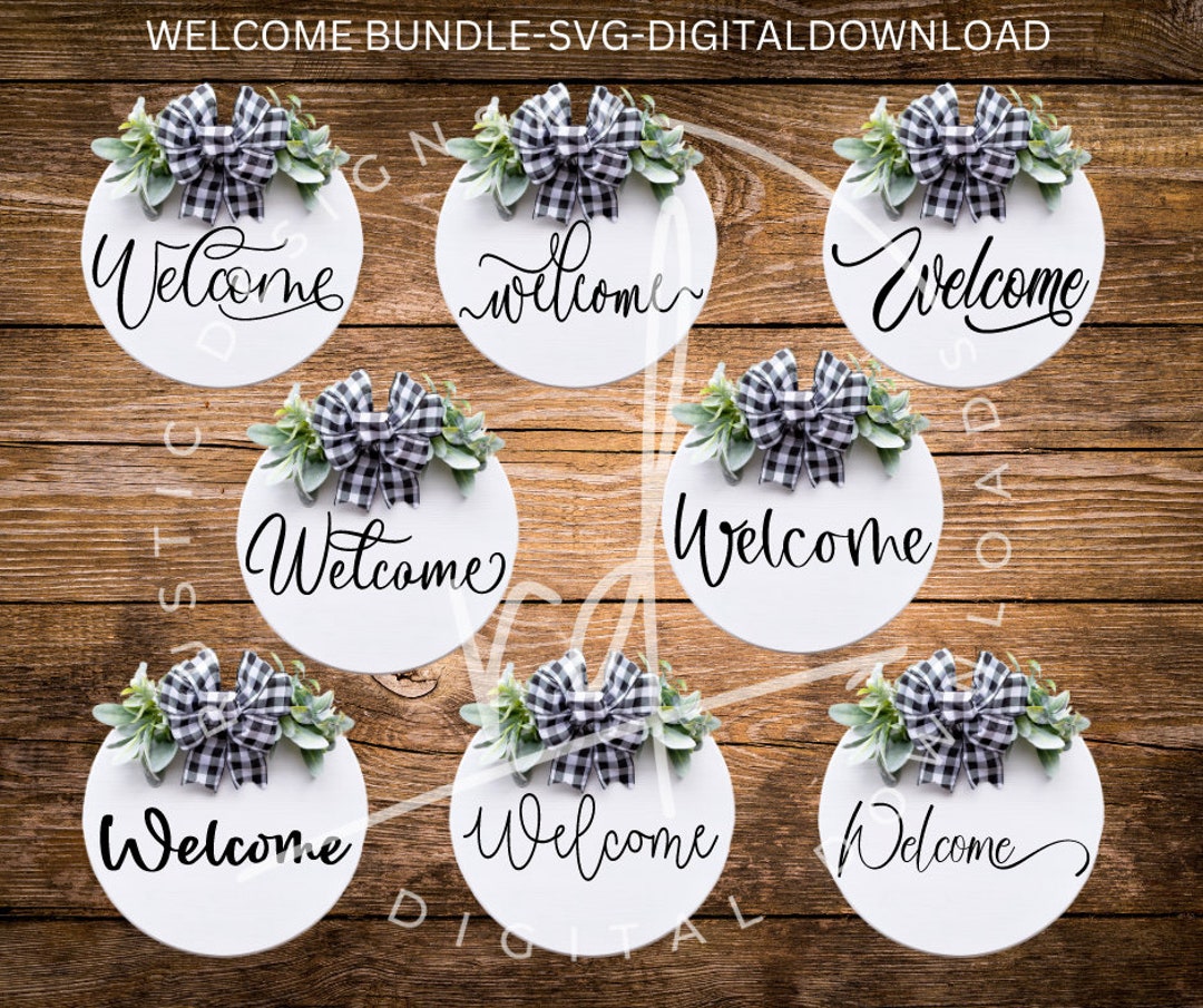 SVG/PNG- Welcome Lettering Bundle-cricut|digitaldownload - Etsy