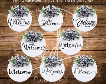 SVG/PNG- Welcome Lettering Bundle-Cricut|DigitalDownload