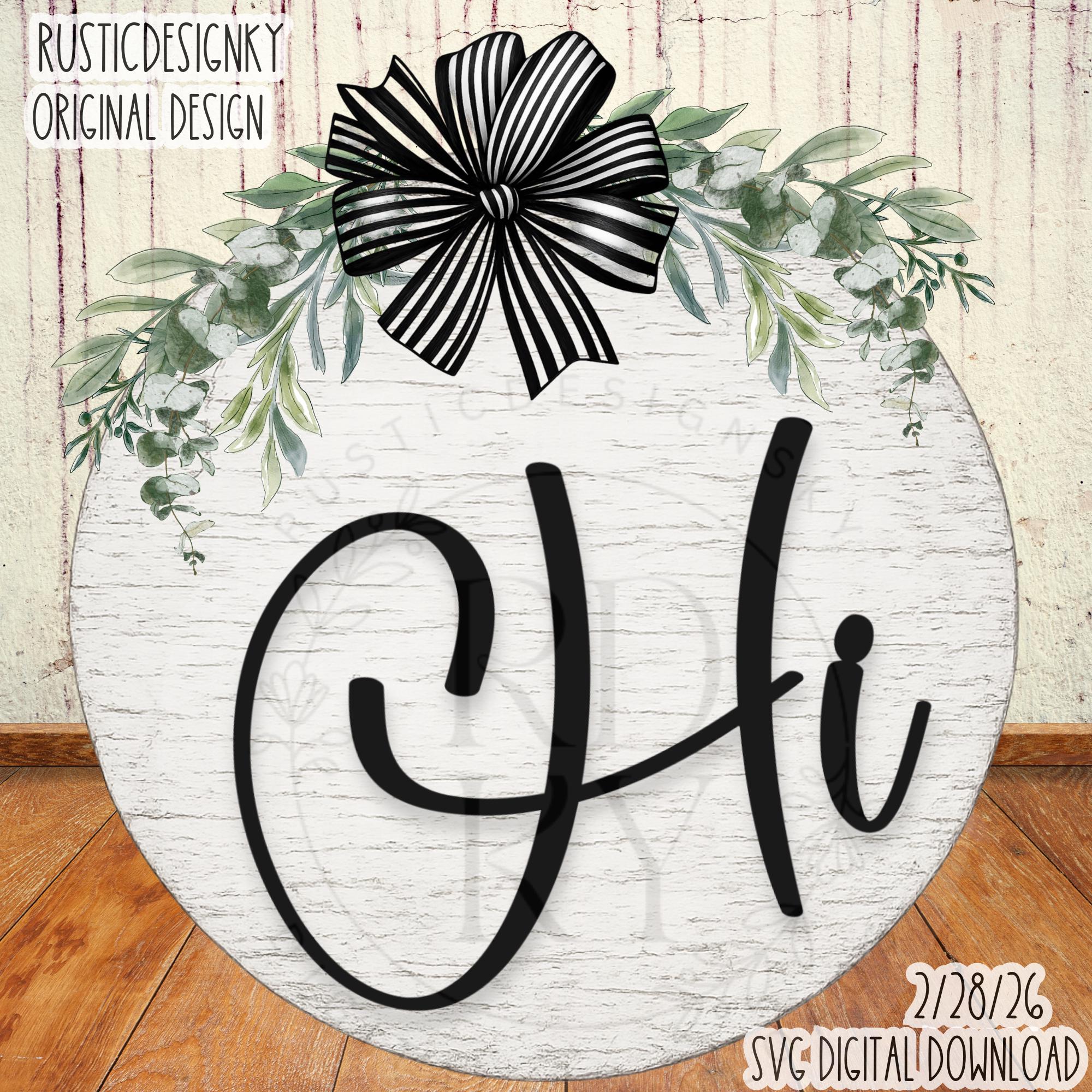 SVG/PNG- Hi Lettering Design-cricut|digitaldownload-lasersvg - Etsy