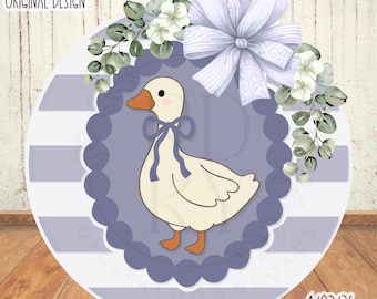 SVG/PNG - Design per appendiabiti da porta con motivo a strati vintage a oca e strisce - Cricut/Download digitale - LaserSVG