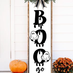 SVG/PNG-Boe Go Away with Layered Ghosts-Cricut|Digitale download|Halloween