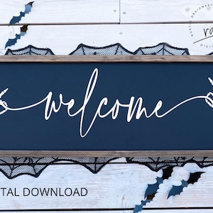 SVG ONLY- Welcome Skeleton Hands-Cricut|DigitalDownload|Halloween