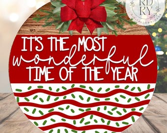 Christmas Tree Cake SVG – Wonderful Time of Year, Cricut Ready (Digital Download)