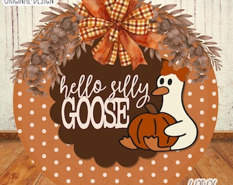 SVG/PNG-Hello Fall with Fall Leaf Pattern Door Tag Design-Cricut|DigitalDownload-LaserSVG