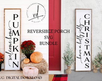 SVG/PNG- Porch Bundle-Welcome Home Pumpkin-Holly Jolly Christmas|Cricut|DigitalDownload|Fall|Christmas