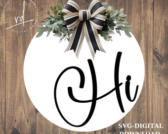 SVG/PNG- Hi Lettering Design-Cricut|DigitalDownload