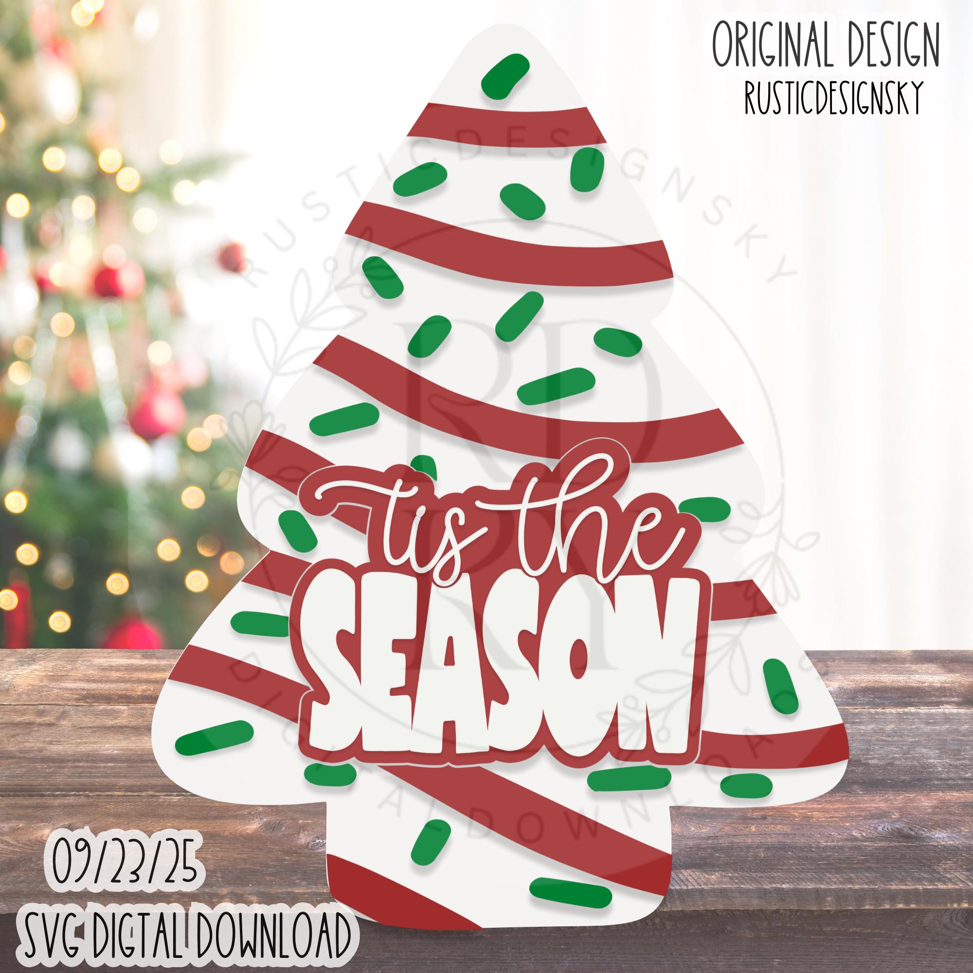 SVG/PNG- Tis the Season Large Christmas Tree With Wavy Lines and Green  Specks Design-cricut|digitaldownload|laser|layeringfile - Etsy, image size:2000x2000