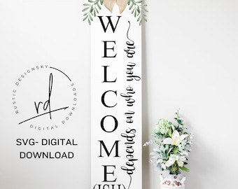 SVG/PNG- WelcomeISH Depends On Who You Are Porch Leaner Design-Cricut|DigitalDownload