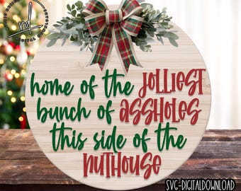 Jolliest Bunch SVG – Funny Christmas Quote, Cricut Ready (Digital Download)
