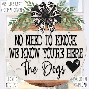 SVG/PNG - No hay necesidad de llamar. Sabemos que estás aquí. - Los perros - Cricut/DigitalDownload-LaserSVG