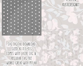 SVG ONLY- Polka Dot Pattern Stencil Digital Download File-Cricut-LaserSVG