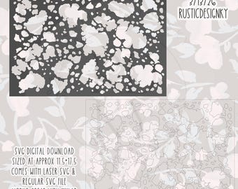SVG ONLY- Cowhide Print Stencil Design-Digital Download File-Cricut|Laser