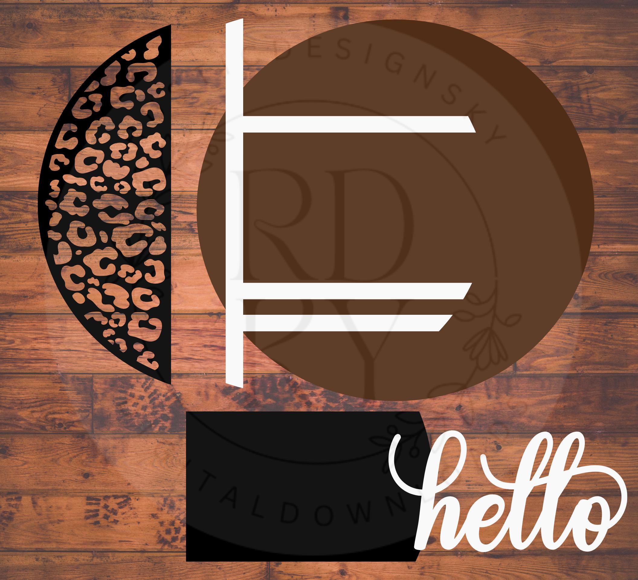 SVG/PNG- Hello Cheetah Print Line Design-cricut|digitaldownload ...