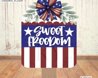 SVG/PNG - Design per appendiabiti da porta "Sweet Freedom Popsicle" - Cricut/Download digitale/File a livelli/LaserSVG