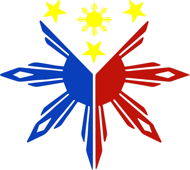 Philippines Star and Sun Flag Colours Cut and Layered Vinyl - Etsy