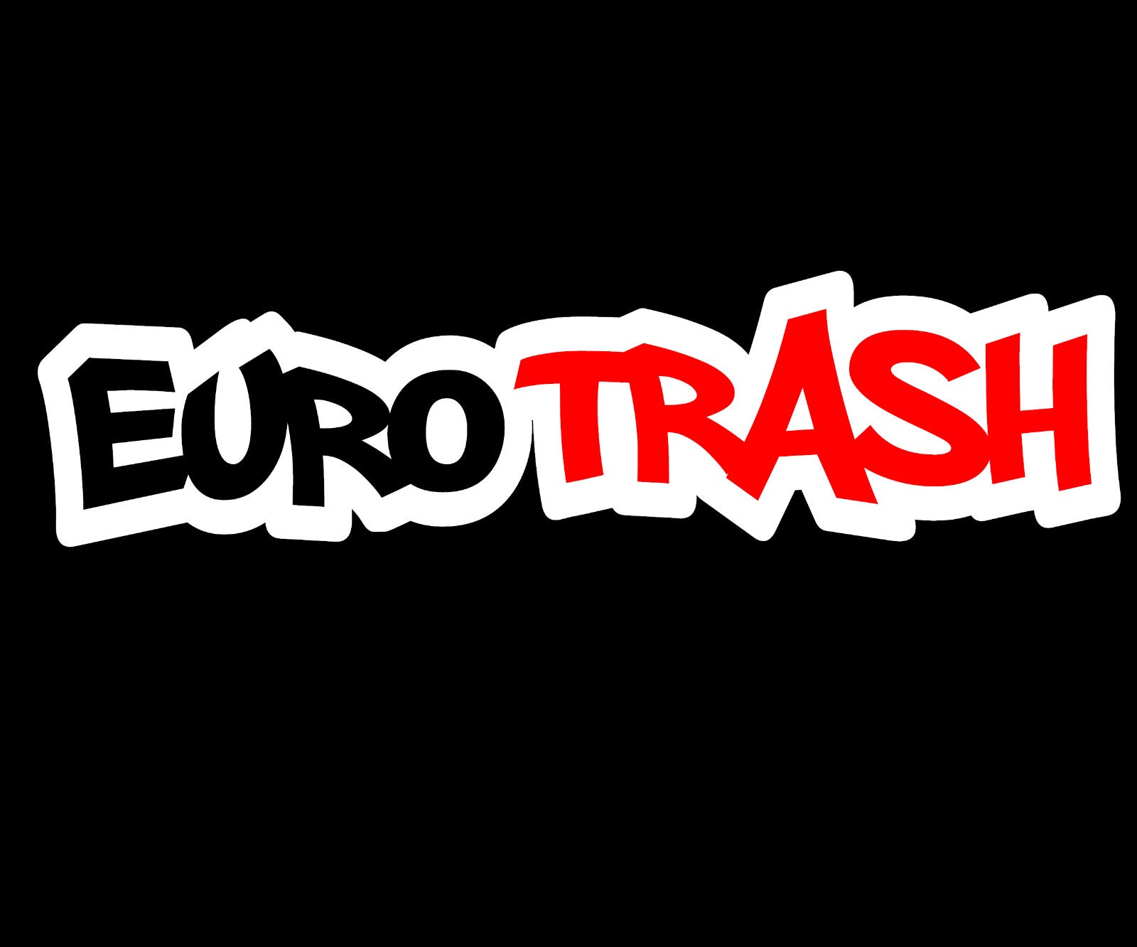 Euro Trash Cut and Layered Vinyl Decal Etsy