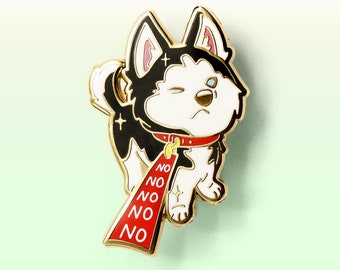 Stubborn Husky Enamel Pin Cute Keychain Waterproof Vinyl Stickers Huskies Lovers Veterinarian Gifts for Vet Tech Nurse Easter Gift Basket