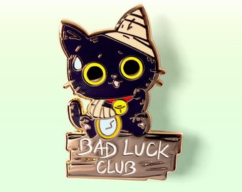 Angry White Cat Cute Hard Enamel Lapel Pin - Flair Fighter