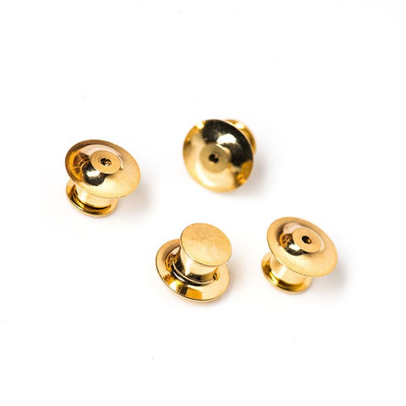 Deluxe Gold Locking Pin Backs for Enamel Lapel Pins Badges Soft Enamel Pin  Clutch Hard Enamel Pin Clutches Ita Bags Easter Gift Basket -  Hong Kong